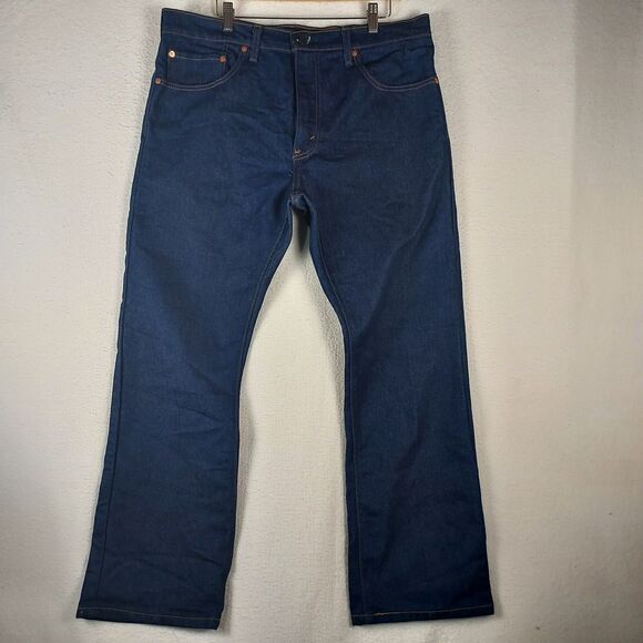 Levi’s 517 Men’s Bootcut Jeans Dark Blue Denim W36 L29 Excellent - Picture 1 of 10